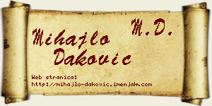 Mihajlo Daković vizit kartica